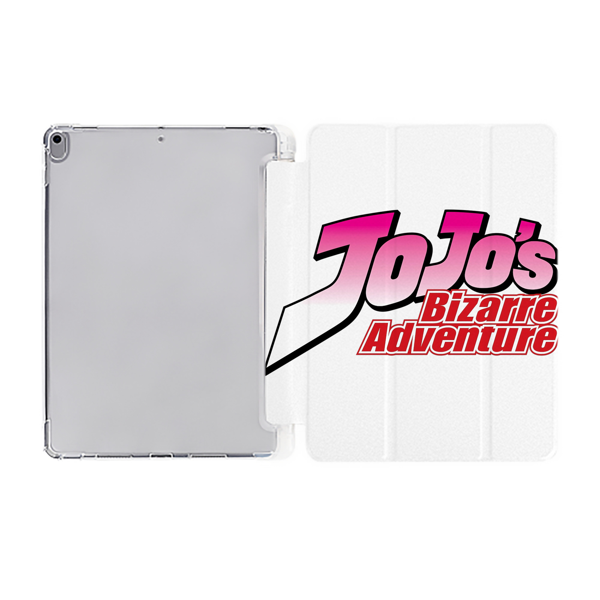 （画像用） ジョジョの奇妙な冒険 JoJo's Bizarre Adventure IPad ケース ペン収納付き 三つ折りスタンド PUレザー×シリコン 対応機種9.5/10.5/10.9インチ